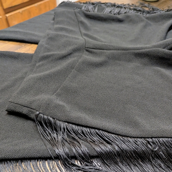 NWT Shein Black Fringe Flare Pants | Western Festival Boho | Large - Picture 8 of 11